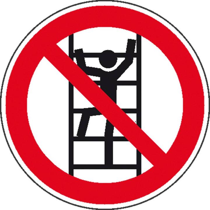 Image du produit SafetyMarking Panneau d'interdiction de monter pour les personnes non autorisées