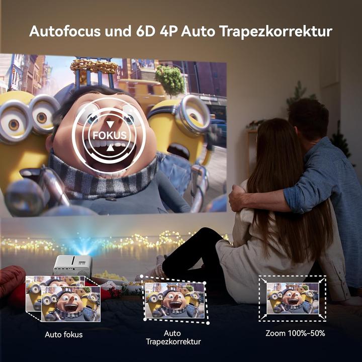 Immagine prodotto Zoomcat Autofokus Heimkino Beamer 4K (20000 lm)
