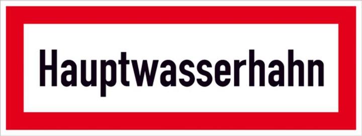 Produktbild SafetyMarking Hinweisschild für die Feuerwehr Hauptwasserhahn 29.