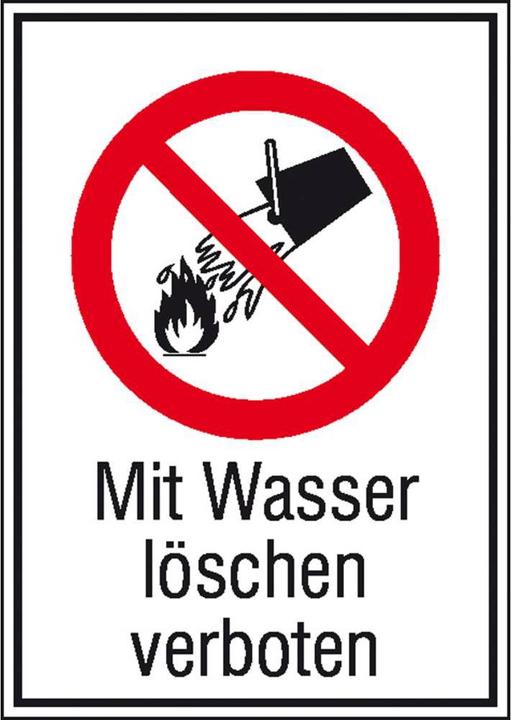 Produktbild SafetyMarking VerbotsKombischild Mit Wasser löschen verboten 13.