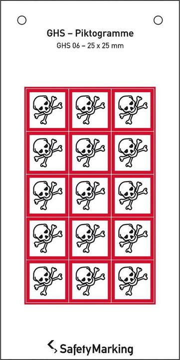 Actual product image SafetyMarking GHS hazard pictogram symbol 0 skull 2.