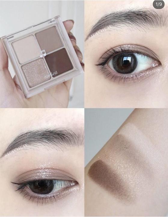 Actual product image Rom&Nd Better Than Eyes 4 Colors Eyeshadow Palette Warm Natural Cosmetic Eye Shadows K-beauty Korean (M02 DRY BUCKWHEAT FLOWER)