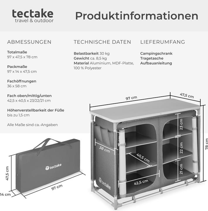 Produktbild tectake Campingküche