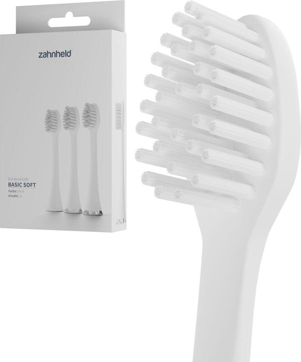 Produktbild Zahnheld Bürstenkopf Basic Soft 3x Weiss (3 x)