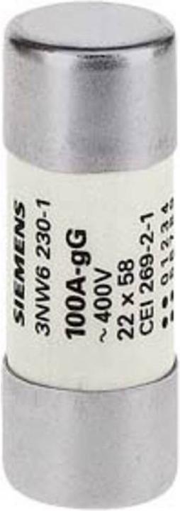 Siemens SENTRON Zylindersicherungseinsatz A gG Un AC (Zylindersicherung, 50 A)