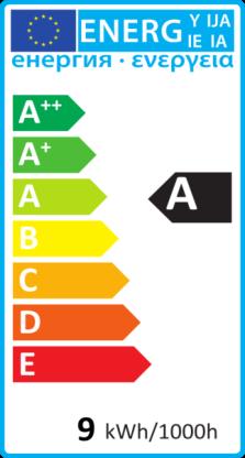 Energie-Label Ledon LED-NV-Lampe MR16 8W GU5.3 60° 540lm 2700K Niedervoltlampe, RA80, Ersatz f. 46W Lebensdauer 25 Jahre (GU5.3, 8 W, 600 lm, 1 x, A)