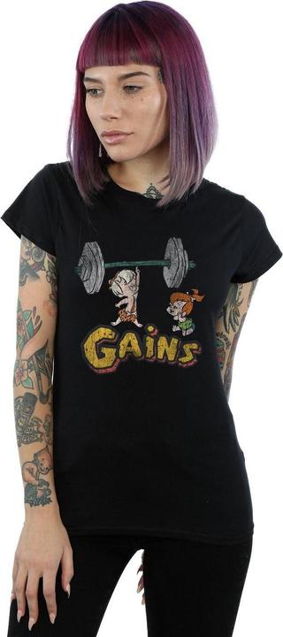 Actual product image The Flintstones Womens/Ladies Bam Bam Gains Distressed Cotton T-Shirt (XXL)