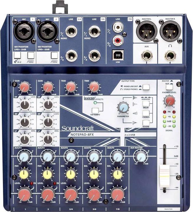 Immagine prodotto Soundcraft Console di mixaggio Notepad 8FX (Miscelatore di linea)