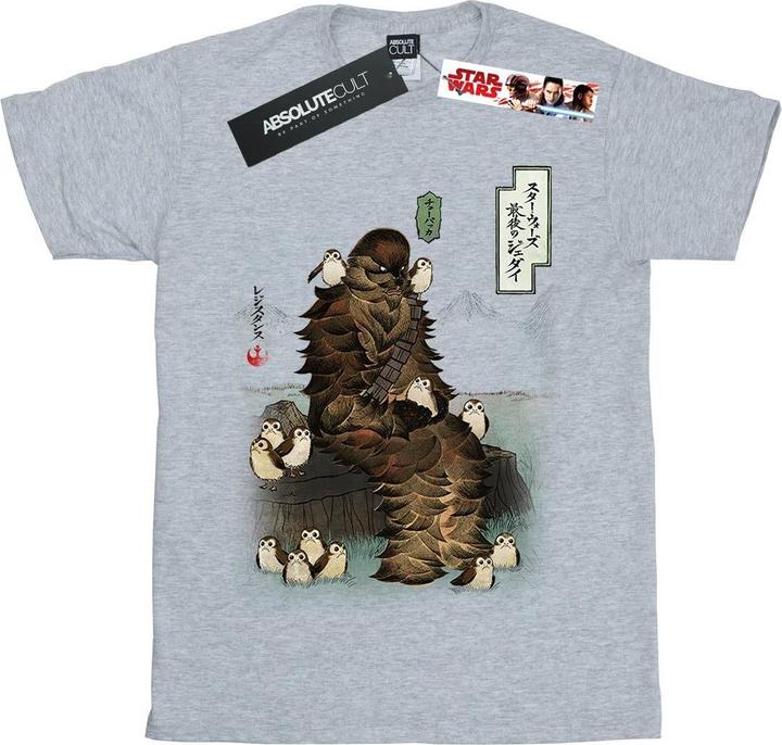 Produktbild Star Wars The Last Jedi Japanese Chewbacca Porgs TShirt Jungen (152, 158)