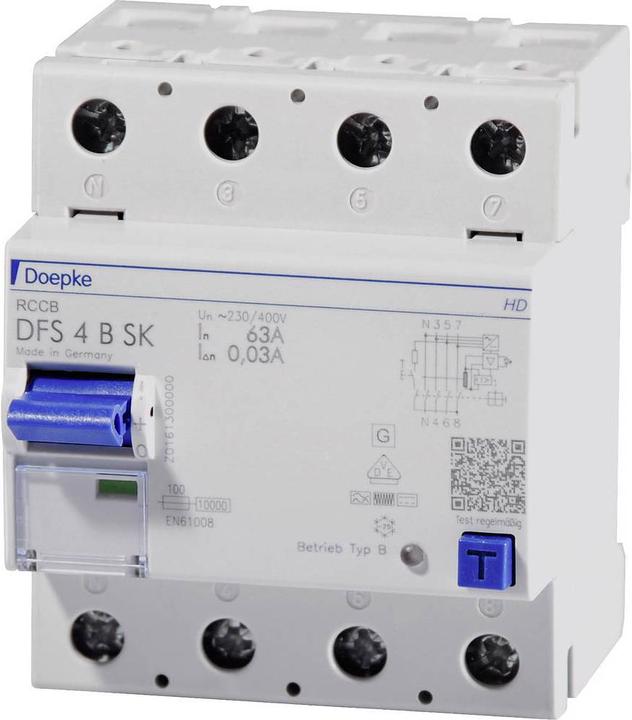 Image du produit Doepke FISwitch quadripolaire 63 A A type SK gauche