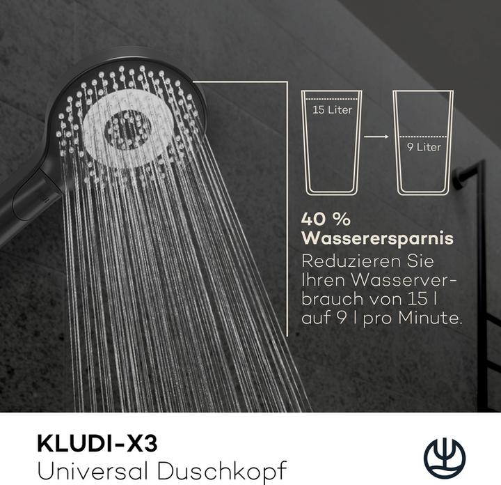 Produktbild Kludi X3 Duschkopf (3 Strahlarten, 15 l/min)