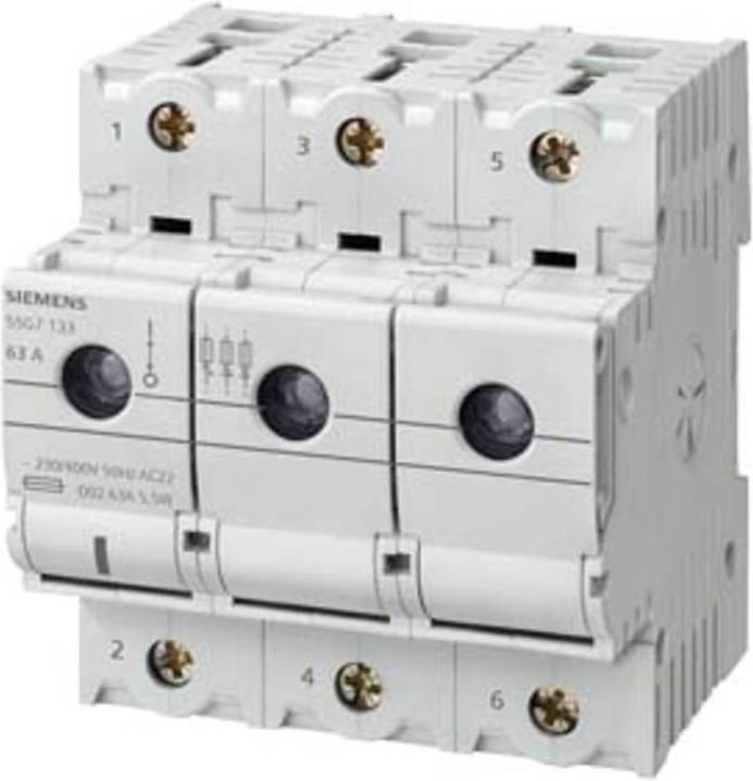 Produktbild Siemens MINIZED Lasttrennschalter Sicherungen D02 A Un AC (NH-DIN Sicherung, 35 A)