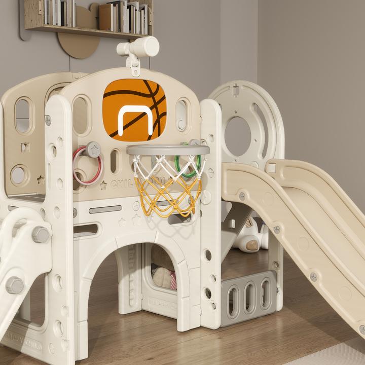 Actual product image Aiyaplay Kinderrutsche Kunststoff Cremeweiss