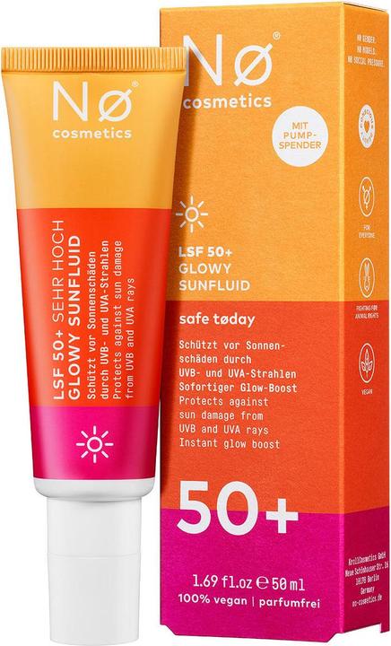 Produktbild Nø Cosmetics Glowy Sunfluid (Sonnenlotion, SPF 50+, 50 ml)