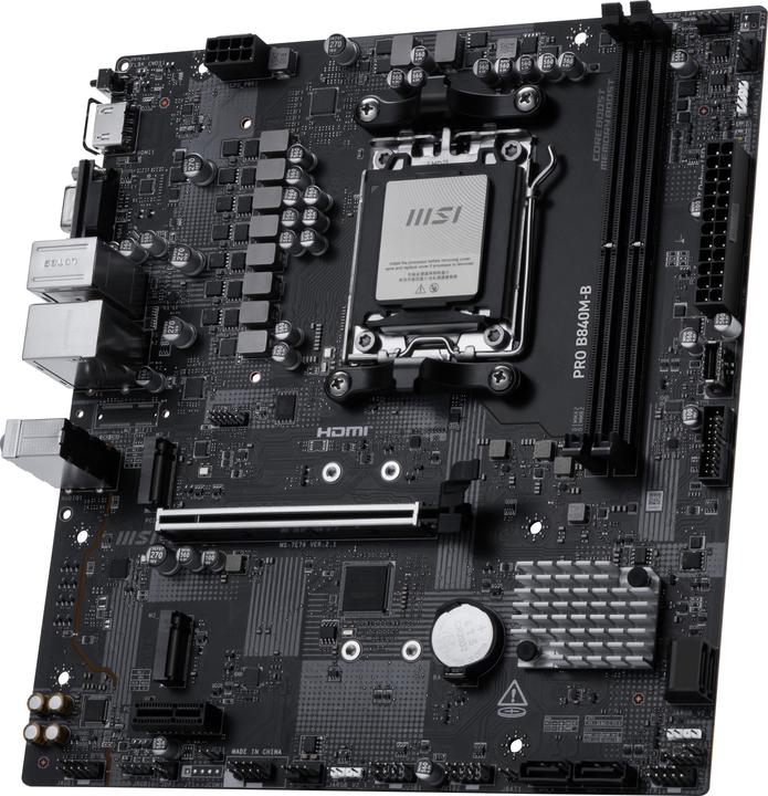 Actual product image MSI PRO B840M-B AM5 mATX MB (AM5, AMD B840, Micro-ITX)