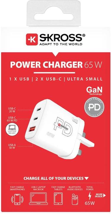 Image du produit Skross Chargeur de puissance 65W GaN UK (65 W)
