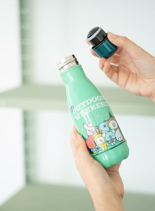 Actual product image BT21 Grupo Erik Official Merchandise Metal Hot & Cold Bottle 260ml - 9 Oz (0.26 l)