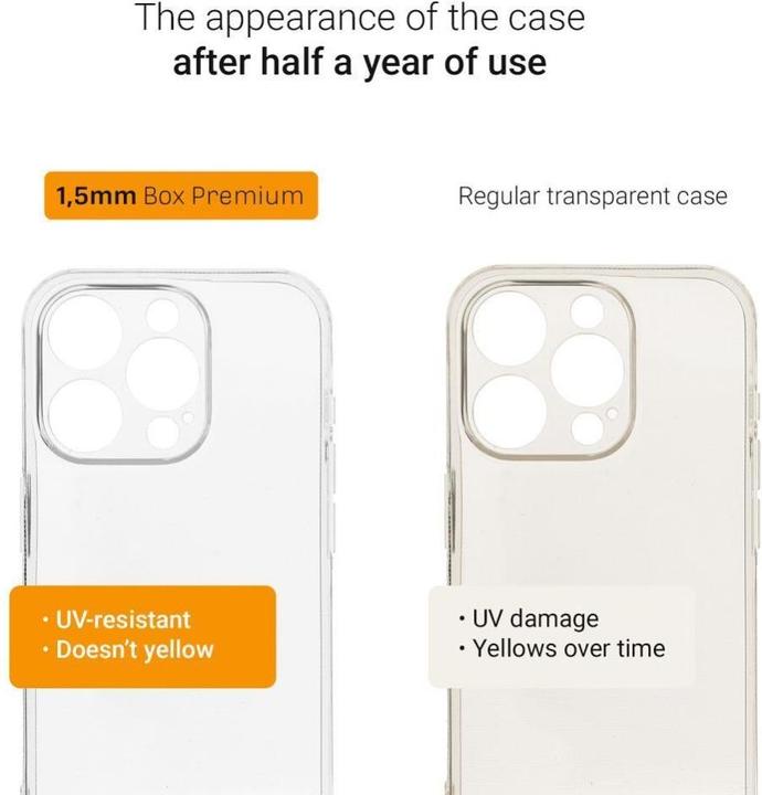 Image du produit OEM Back panel cover BOX PREMIUM 1,5 mm case for IPHONE 13 Pro transparent (Apple iPhone 13 Pro)