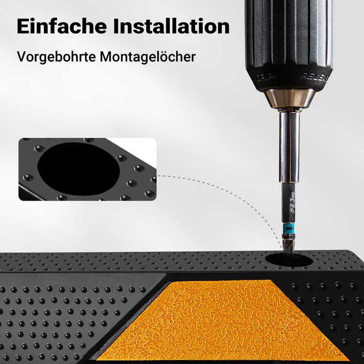 Produktbild Wiltec Radstopper 165x15x10cm Einparkhilfe Gummi Anfahrschutz Parkhilfe Garage