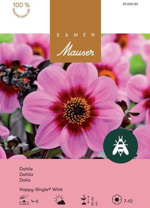 Actual product image Samen Mauser Happy Single Dahlia Wink (Flower seeds)