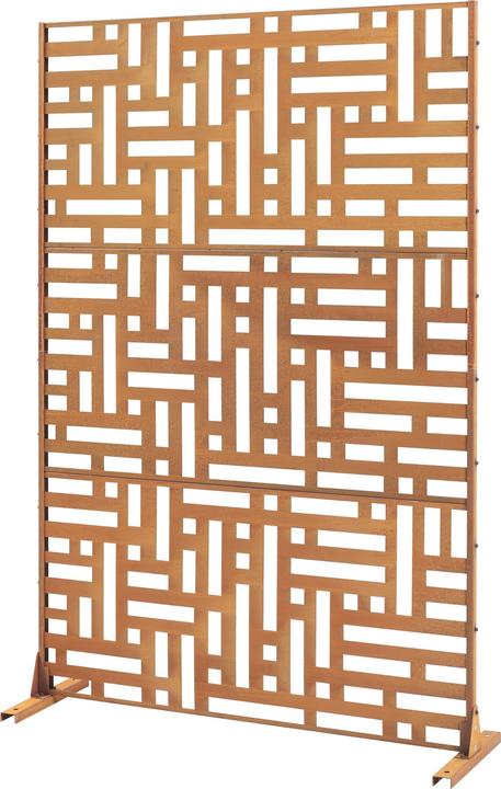 Image du produit Casa.Pro Trennwand Bernalda 180x120 cm Stahl Edelrost (180 x 120 x 40 cm)
