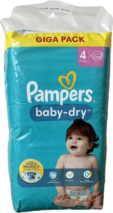 Actual product image Pampers Baby Dry size 4 maxi 9-14kg Giga Pack (Size 4)