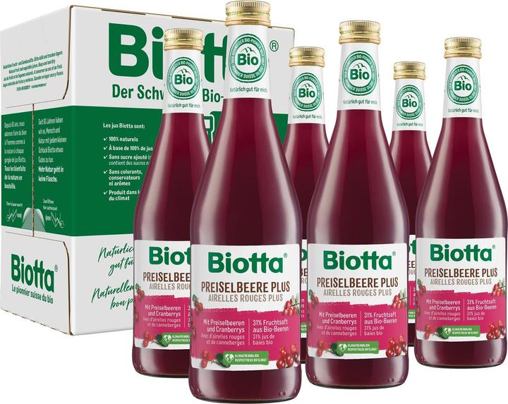 Biotta Preiselbeere Plus (6 x 50 cl)