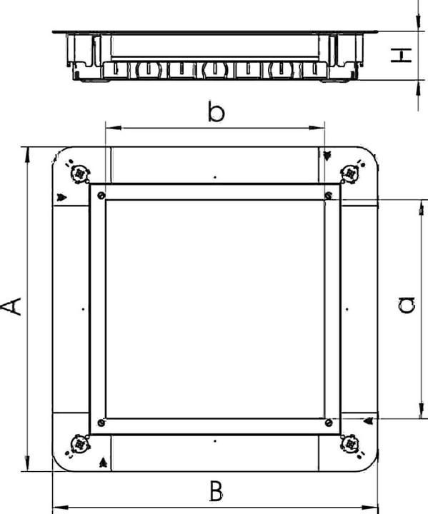 Actual product image OBO Bettermann OBO UGD55 250-3 9R Underfloor junction box for GES9/55UV