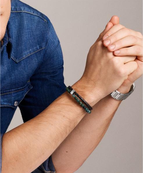 Immagine prodotto Fossil Armband JEWELRY (21.50 cm, Cuoio, Acciaio inossidabile)