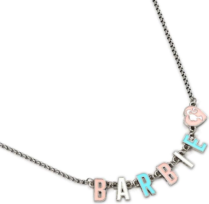 Actual product image Barbie Enamel Letter Necklace (100% synthetic material)