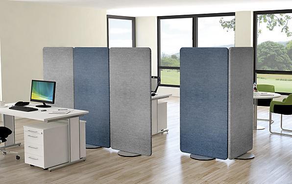 Produktbild Kerkmann Stellwand, drehbar, HxBxT 1700x800x400 mm, blau (80 x 170 cm)