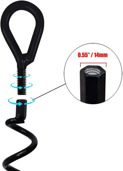 Actual product image Jayzod 4-teiliges Spiral Erdanker-Kit für Zelte