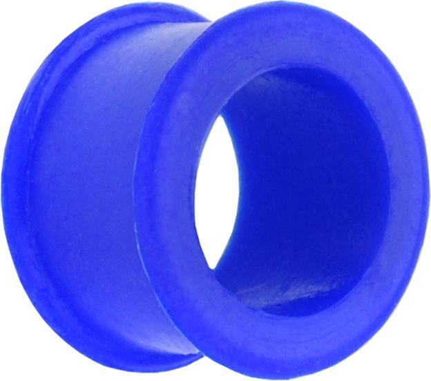 Actual product image Star Piercing Tunnel thick dark blue (without brass, Silicone)