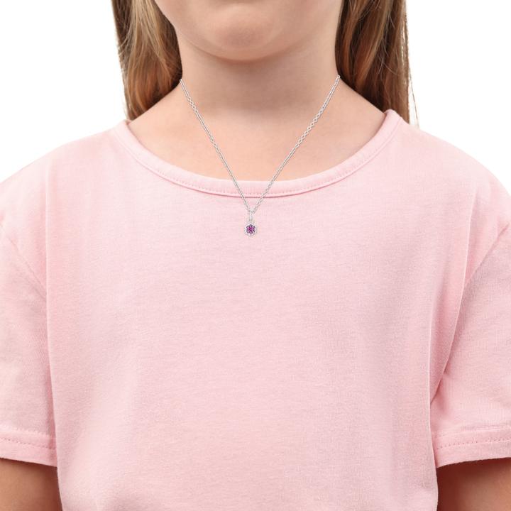 Actual product image Prinzessin Lillifee Halsschmuck für Mädchen, 925 Sterling Silber, Zirkonia synth. | Geburtsstein (Silver 925)