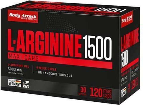 Produktbild Body Attack L-Arginine 1500 (120 Stück, Kapseln, 200 g)