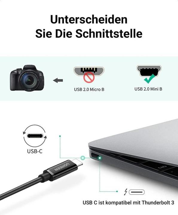 Immagine prodotto Ugreen USB-C – Mini USB (1 m, USB 2.0)