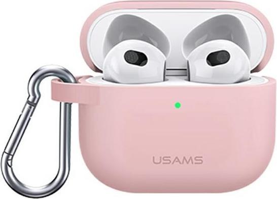 Image du produit Usams Etui pour AirPods 3 silicone różowy/pink BH741AP03 (US-BH741) (Sac pour écouteurs)