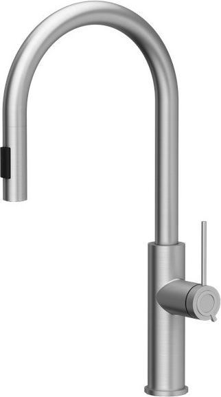 Image du produit Q Company Robinet de cuisine avec flexible extensible JENNIFER Q LINE SLIM 3623510 BS, acier