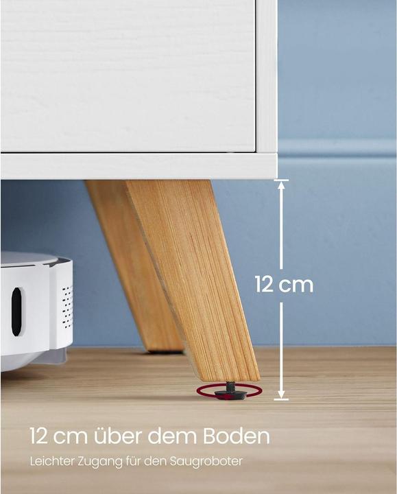 Produktbild Vasagle TV-Möbel 140 x 40 x 45 cm, Weiss (140 x 40 x 45 cm)