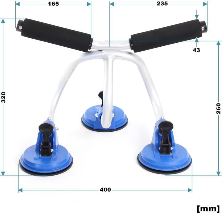 Produktbild Toboli Ladehilfe Kajak Saugnapf Rollenhalterung 100kg Kajak-Roller Kanu Boot Autodach