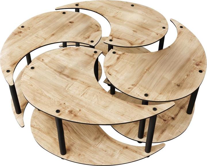 Actual product image Hanah Home Yin Yang Coffee Table 4 Set (70 x 38 x 70 cm)