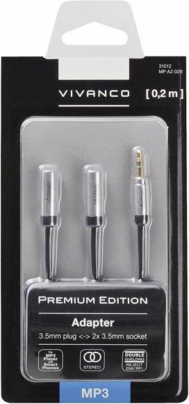 Immagine prodotto Vivanco Adattatore Y-jack (0.20 m, Connettore da 3,5 mm (AUX))