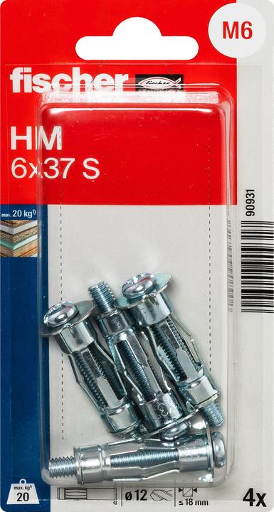 Produktbild Fischer SB Hohlraumdübel (4 Stk.)