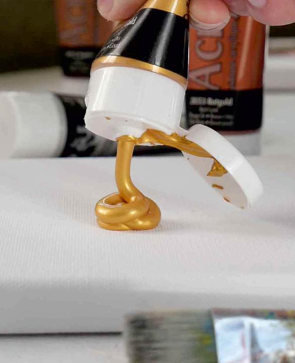 Produktbild Kreul Acrylfarbe el Greco Acrylic Metallic, 75 ml, 4er-Set (Gold, 75 ml)