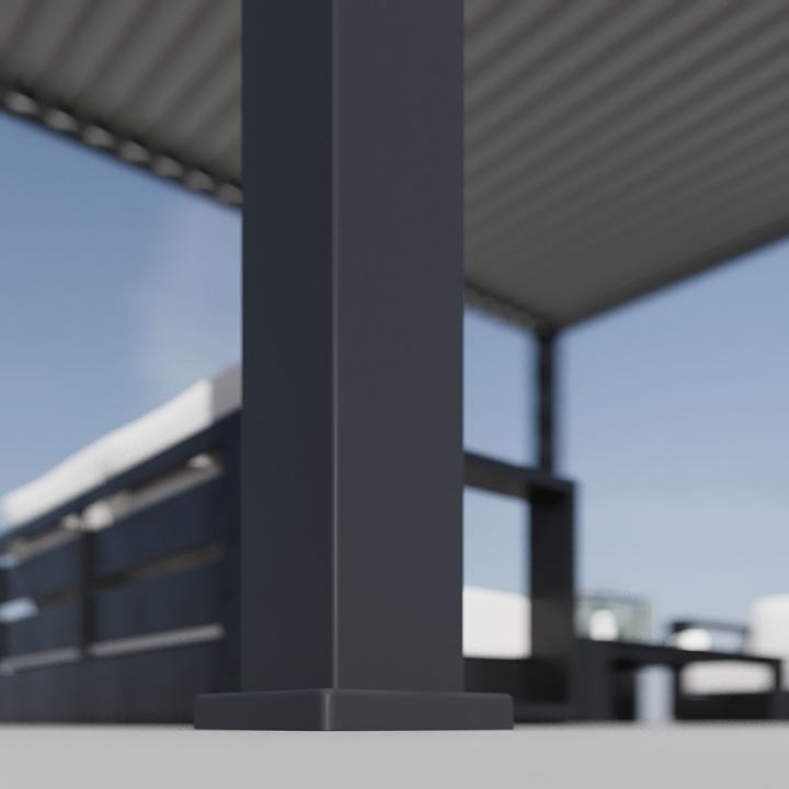 Actual product image Weide Electric pergola 4x6m anthracite with LED (600 cm, 400 cm)