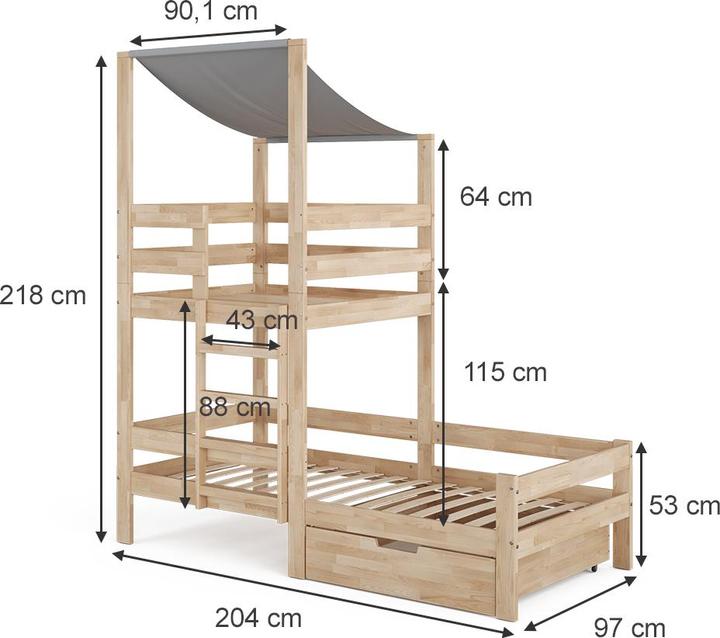 Immagine prodotto VitaliSpa Hausbett Tom (90 x 200 cm)
