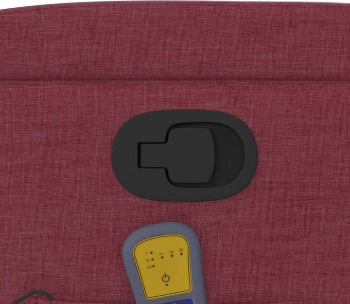Actual product image VidaXL Massage chair wine red fabric,Colour: Wine red,Material: Fabric