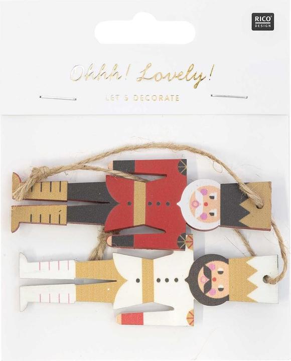 Immagine prodotto Rico Design RICODESIG Geschenkanhänger Nussknacker 701034 2 Stück (Borsa da regalo, 2 x)