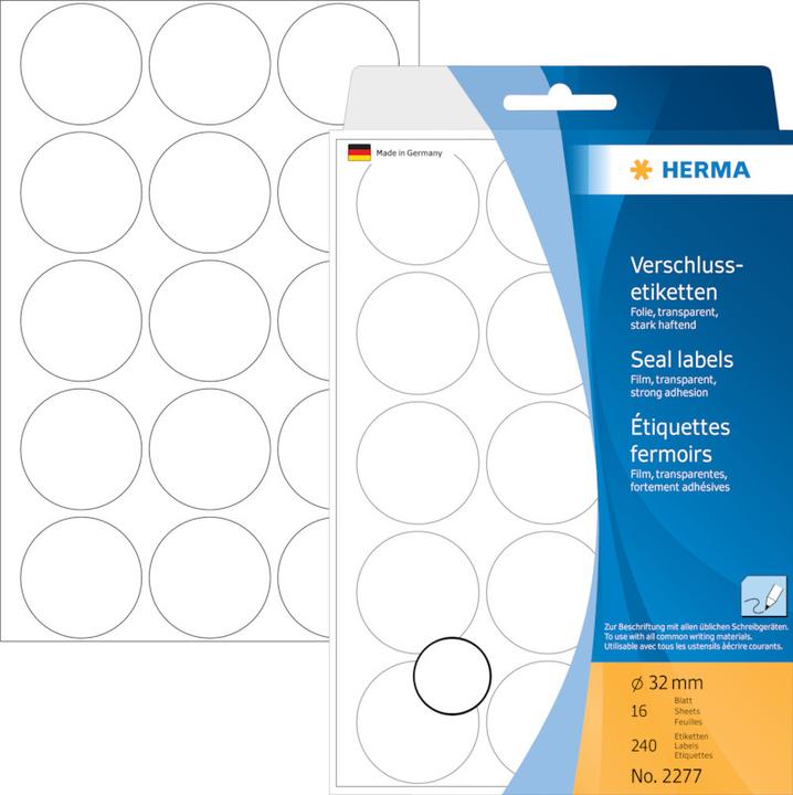 Actual product image HERMA Verschlussetiketten