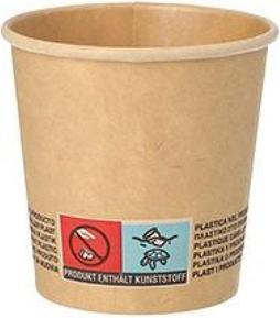 Produktbild Papstar Papp-Trinkbecher "pure", 0,4 l, braun (50 x)